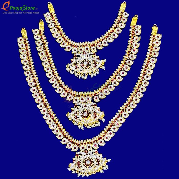 Three Steps Stone Necklace Set - Image 2