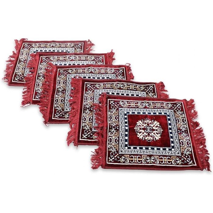 Design Velvet Square Pooja Mat Asanam - Image 2