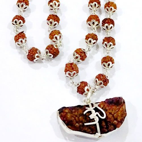 Rudraksha Mala with 53 Beeds and 1 Face Rudraksha Beed