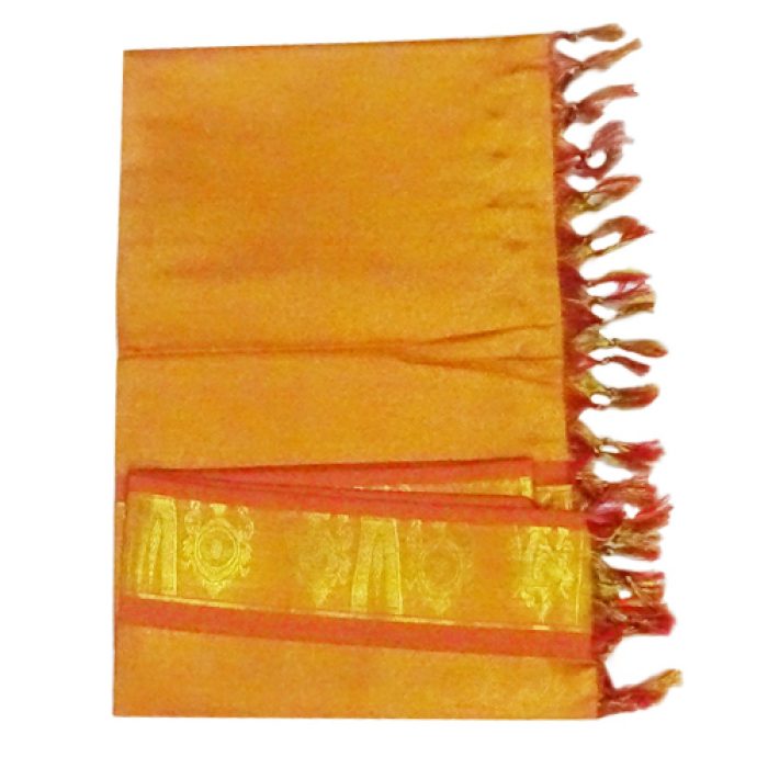 Namo Border Zari Shawl ( Golden red) - Image 2