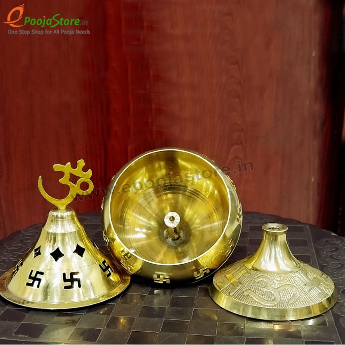 Pure Brass Akhanda Diya (Big Size) (Pack Of 1Pc) - Image 4
