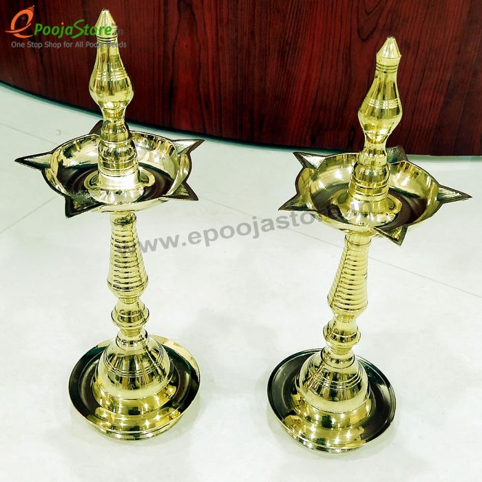 Brass Decorative Fancy Kerala Diya / Oil  Lamp - Image 2