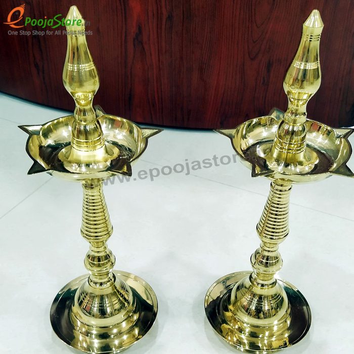 Brass Decorative Fancy Kerala Diya / Oil  Lamp - Image 4