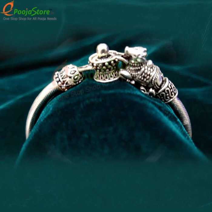 Antique Silver Plated Bracelet / Rakhi - Image 4