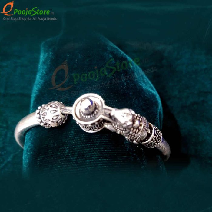 Antique Silver Plated Bracelet / Rakhi - Image 5