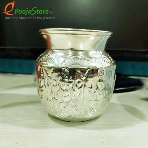 Silver Coated Ashtalakshmi Kalash