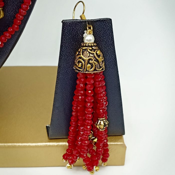 Semi Precious Ruby Necklace Set (10 Layers) - Image 3