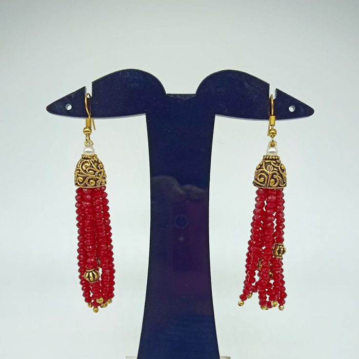 Semi Precious Ruby Necklace Set (10 Layers) - Image 2