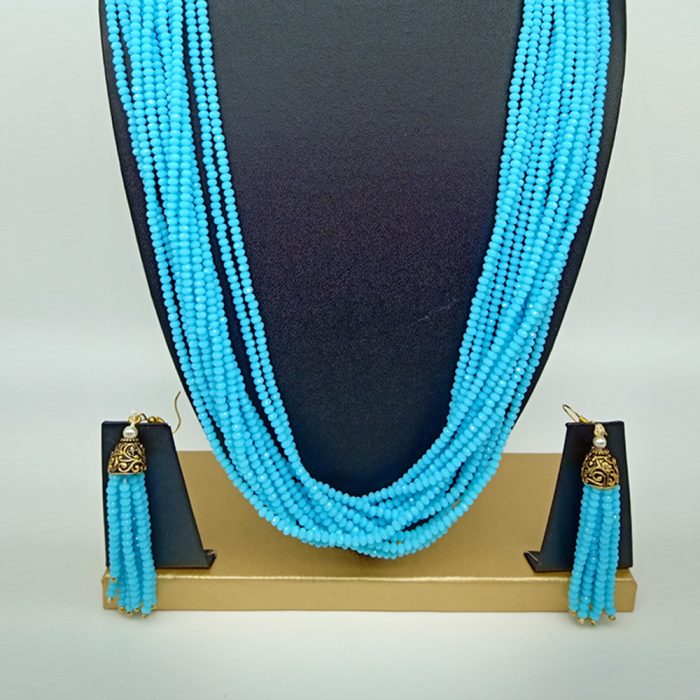 Semi Precious Turquoise Necklace Set (10 Layers) - Image 4