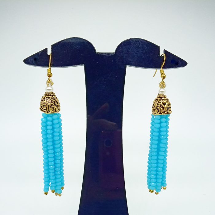 Semi Precious Turquoise Necklace Set (10 Layers) - Image 2