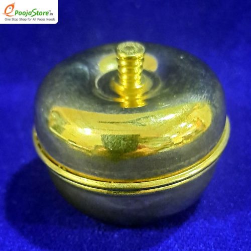 Brass Apple Shape Kumkuma Bharani