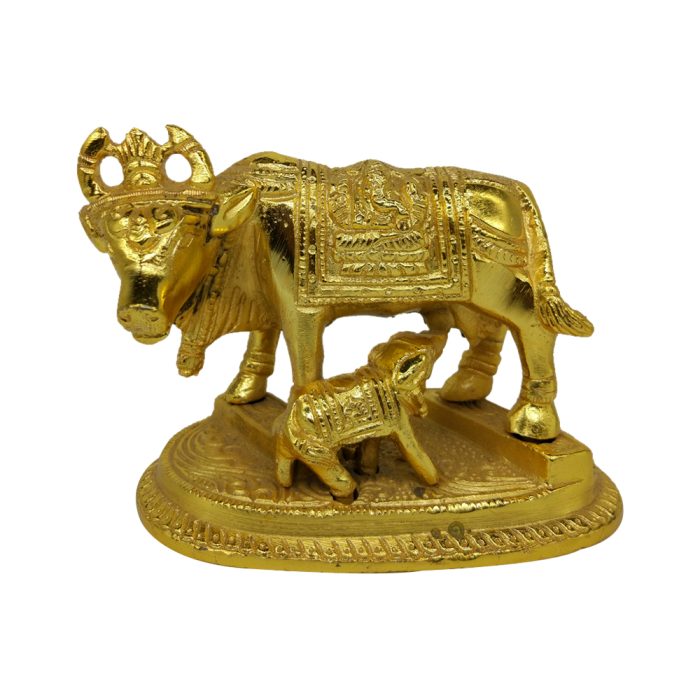 Cow & Calf (Kamdhenu) (Brass) - Image 3