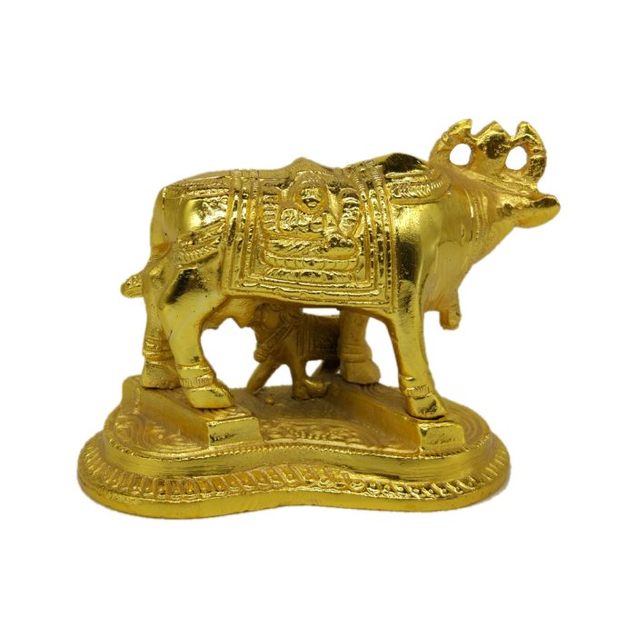 Cow & Calf (Kamdhenu) (Brass) - Image 2