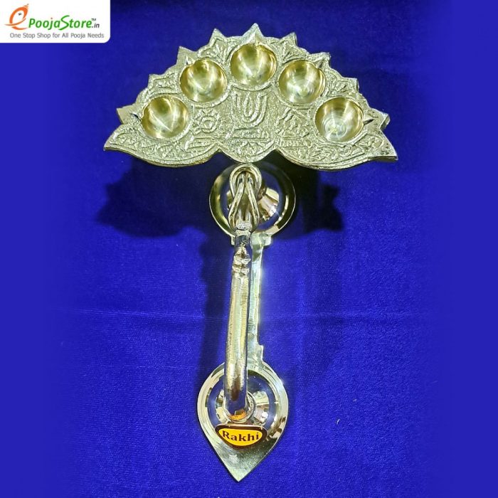 Pure Brass Ganga Aarti or Deepam For Pooja Purpose