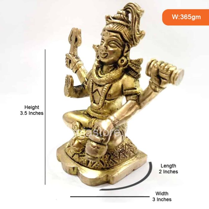 Shiva Bhagavan Idol ( God Shiva Brass Idol 3 inches) - Image 3