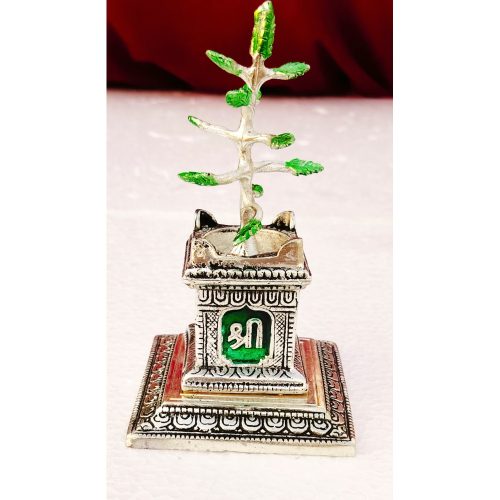 Antique German silver Tulsi Brundavanam (Both Gold & Silver Plated)