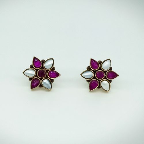 Ruby With Pearl Stud