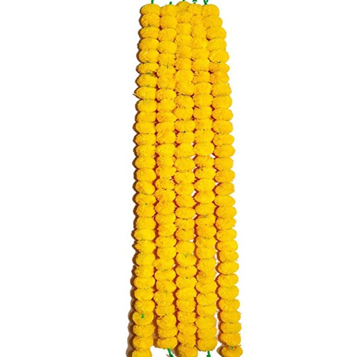 Decorative Artificial Yellow Marigold Garland (58 Inchs) - Image 2