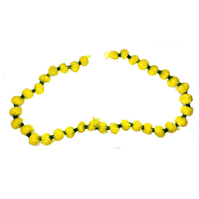 Decorative Artificial Yellow Marigold Flowers (54 Inches) - Image 2