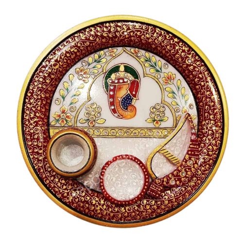 Marble Puja Thali Set