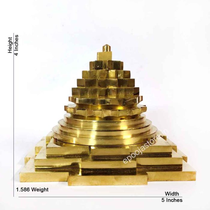Pure Brass Sri Chakram (Meru) - Image 2