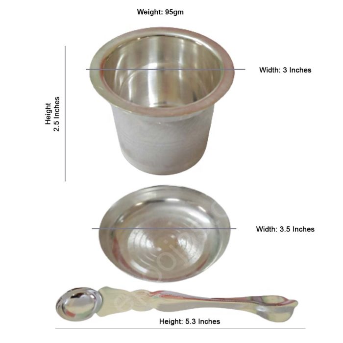 Panchapatra Set ( German Sliver ) - Image 3