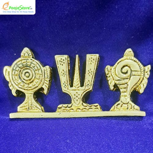 Brass Shanku Chakra Namam Stand