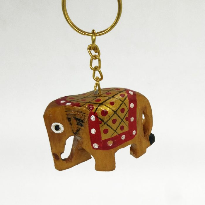 Wooden Elephant Key Chain - Image 2