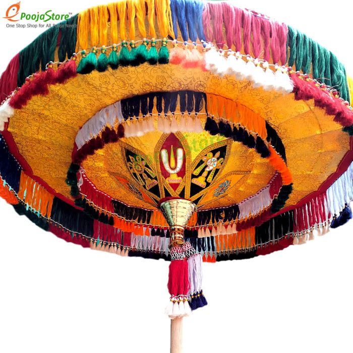 Temple Umbrella / Utsava Umbrella / Temple Kovli Kadai For God with Double Layered - Image 4