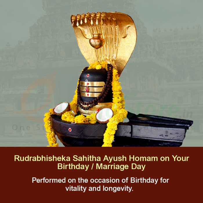 Rudrabhisheka Sahitha Ayush Homam on Your Birthday / Marriage Day